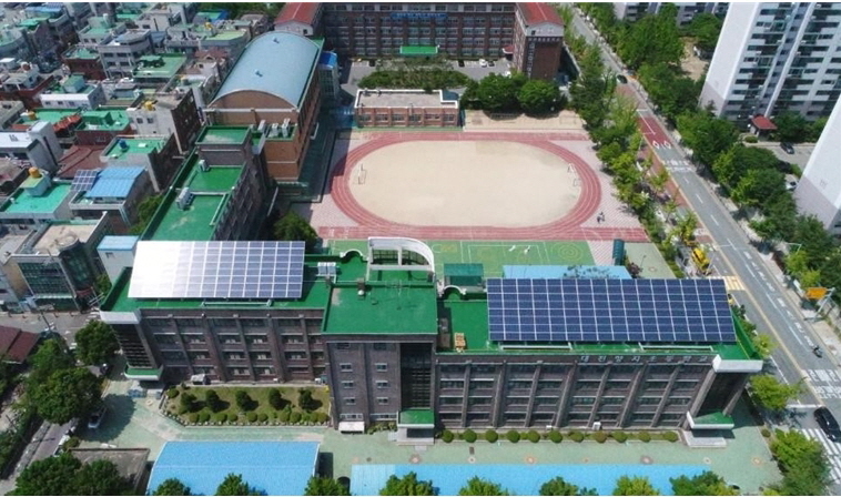 대전양지초등학교 옥상 햇빛발전소